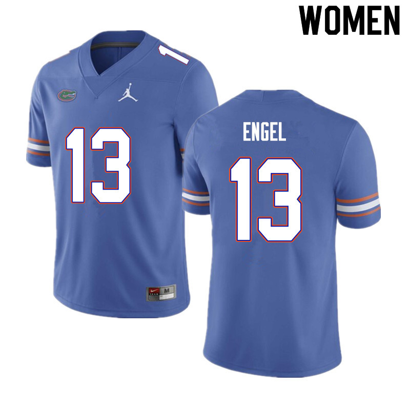 Women #13 Kyle Engel Florida Gators College Football Jerseys Sale-Blue - Click Image to Close